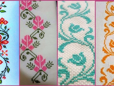 Latest and impressive Cross Stitch border line hand embroidery design