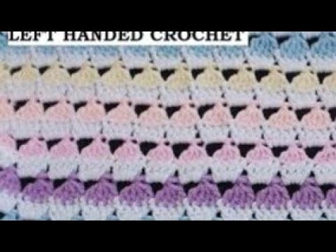 Left Handed Crochet patterns. Easy Crochet Blanket. Crochet CUPCAKE Blanket.