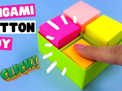 NO glue, NO tape, NO cuts, seriously | How to make origami button toy [origami pop it]