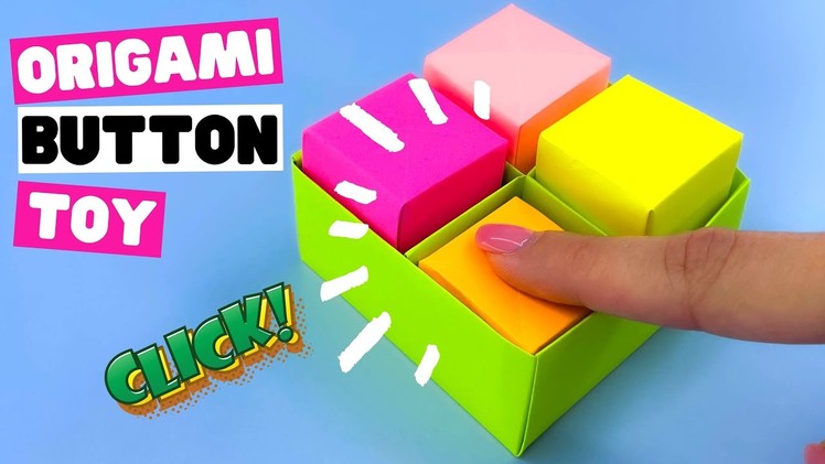 NO glue, NO tape, NO cuts, seriously | How to make origami button toy [origami pop it]