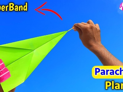 Parachute paper plane , how to make parachute plane , how to make parachute launcher