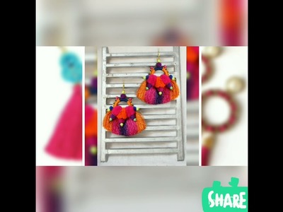 Pom pom||earrings collection||for girls||#shorts