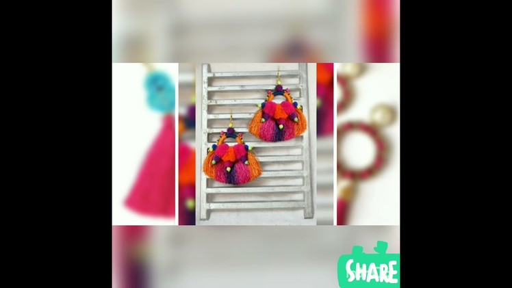 Pom pom||earrings collection||for girls||#shorts