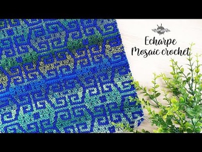 TUTORIEL écharpe technique mosaic crochet diagramme facile