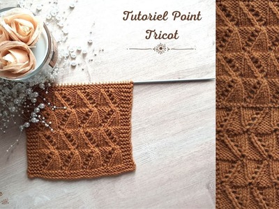 #198 Tricot:Tutoriel Point Zigzag Fantaisie REVERSIBLE Knitting:Fancy Zigzag Stitch Tutorial.Maïlane