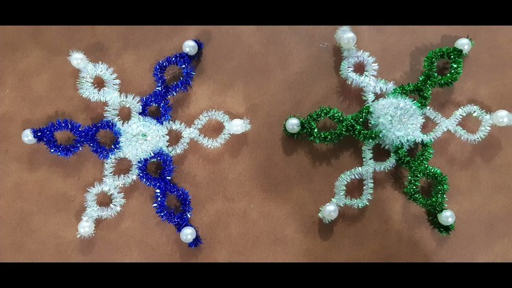 2 spectacular Christmas ornaments | Amazing Christmas craft | Tinsel pipe cleaners episode 34.