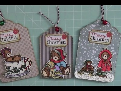 Christmas Gifts Decorative -Christmas Bear Tags Tutorial from Isabel_gabe- #Alinacutle® #AlinaCraft