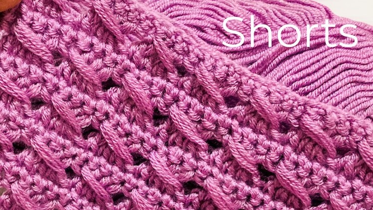 Crochet new 3D stitch 179 | #Shorts | #youtubeshorts | #stitches | #crochetshorts