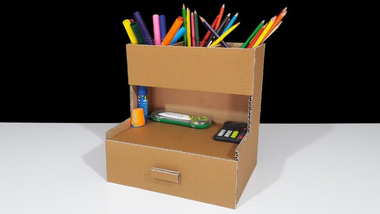 Desktop Organizer | How to Make Desktop Organizer from Cardboard