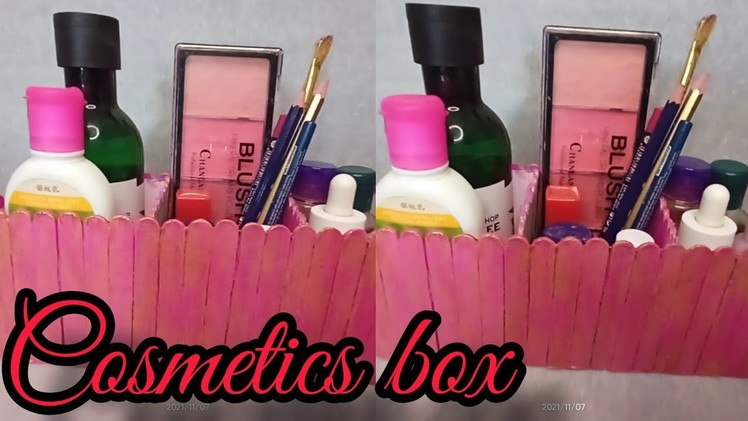 Diy Desk Organizer| Diy Makeup Organizer Box| Cosmetic Box Making at Home