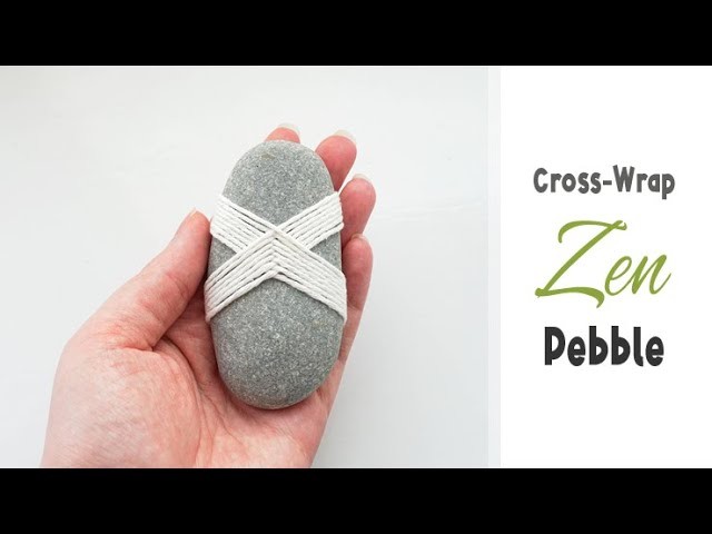 DIY YARN CROSS 'Zen' PEBBLE | Decorative Wrapped Stones | Easy Japanese-Inspired Craft