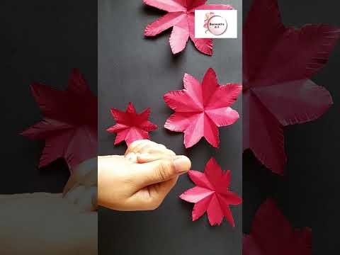 Easy paper craft ideas| Diy| Easy paper Flowers| Paper crafts| Sanmati's Art| #shorts #shortsvideos