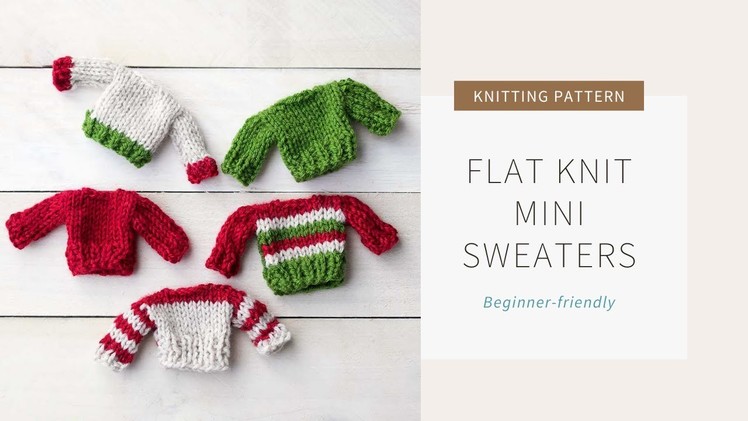 Flat Knit Mini Christmas Sweaters