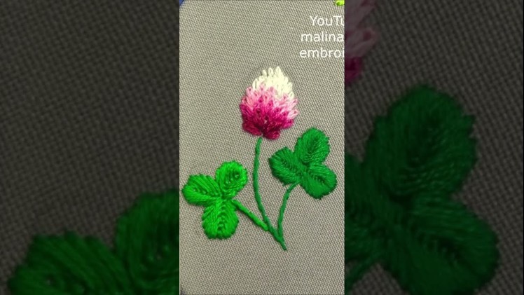 Floral Embroidery Chain Stitch tutorial #malina_gm #shorts