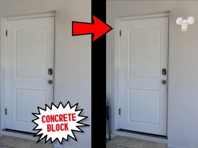 How To Add Outside Light On Concrete Block Wall By Door ~ THE RIGHT WAY!