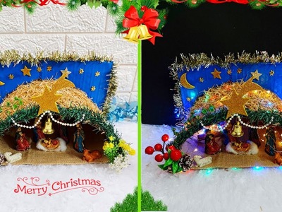 New Nativity Scene making idea for Christmas Decoration | Best out of waste Christmas craft idea????141
