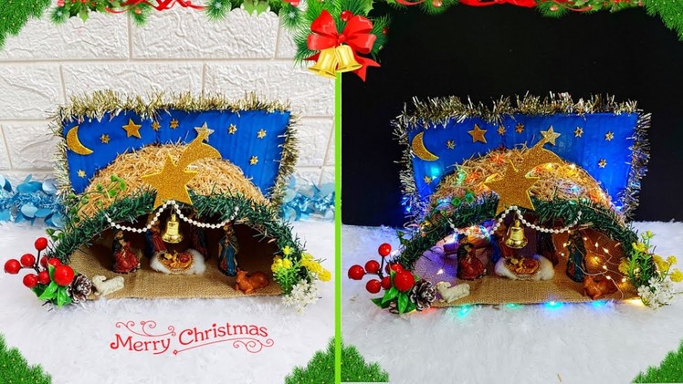 New Nativity Scene making idea for Christmas Decoration | Best out of waste Christmas craft idea????141