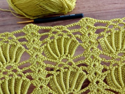 Super Easy Crochet Pattern for Beginners Knitting - Kolay tığ işi battaniye örgü modeli. 