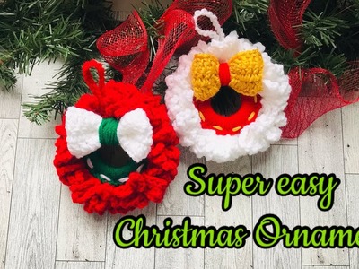 Super easy Xmas ornaments #crochet #christmasornaments #crochettutorial #veryeasyandsimple