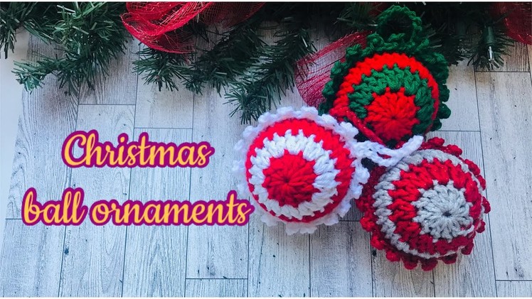 Super fast and easy Christmas Ball ornaments #crochet #crochettutorial #veryeasyandsimple