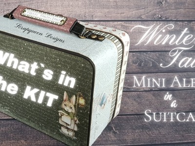 What`s in the kit WINTER TALES mini album in a suitcase