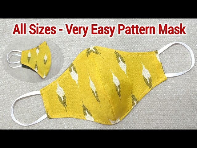 All Sizes I DIY Breathable Face Mask I Very Easy Pattern Mask I Face mask sewing tutorial I Mask