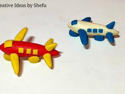 DIY how to make mini airplane with polymer clay