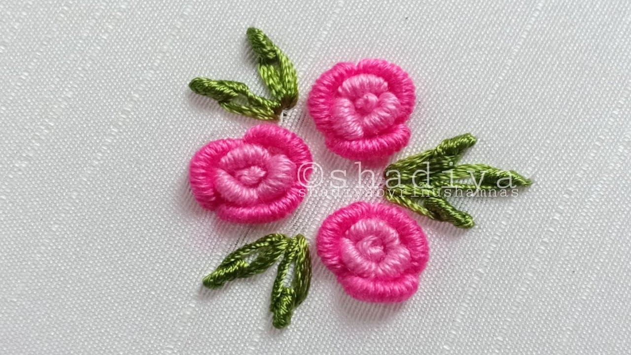 Easy Bullion Knot Rose Tutorial For Beginners Bullion Stitch Rose Embroidery