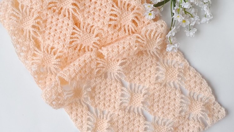 HOW TO CROCHET LACY STITCH FOR SCARF, SHAWL AND WRAP