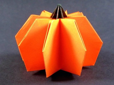 How to make a pumpkin out of paper ???? easy origami pumpkin (halloween origami)