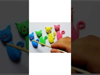How to make cute cat in polymer clay