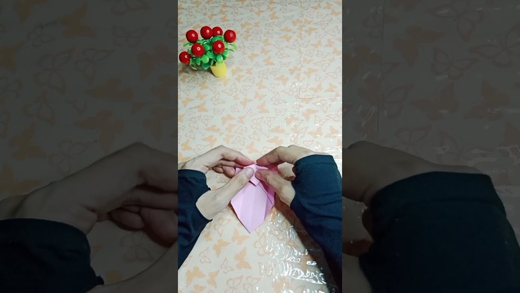 Origami Craft | Origami Round Flower Storage | Storage Box | Storage Bowl | Paper Craft | #shorts