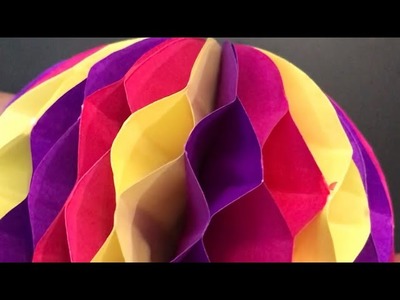 Paper honeycomb ball.#making #decoration #shorts