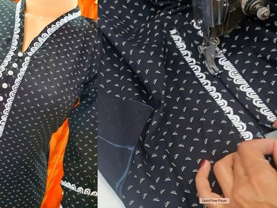 Perfect V Collar Neck Design with Short Placket Easy Cutting and Stitching @Sarabjit Kaur Saini