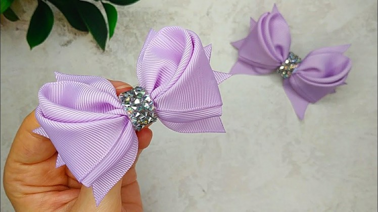 Small ribbon bow tutorial - How to make a bow with ribbon - Ribbon Tricks and Hand Embroidery