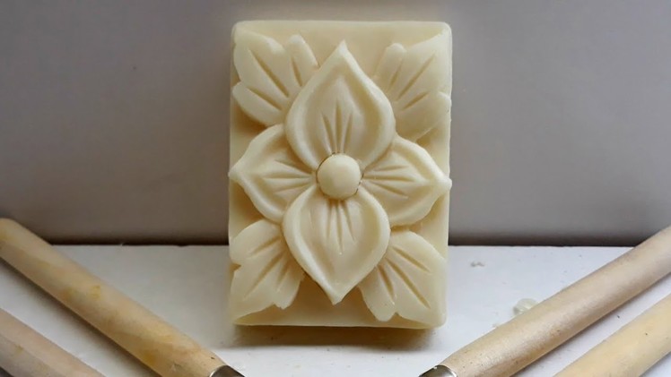 Soap carving flower, easy step by step. tutorial. 