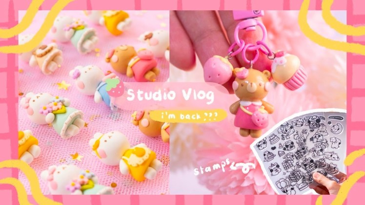 Studio Vlog ✿ Am I Back? New Clay Charms and Stamp Collab