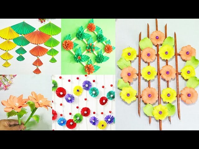 5 diy room decor idea with color paper, Easy and beautiful home decor ...