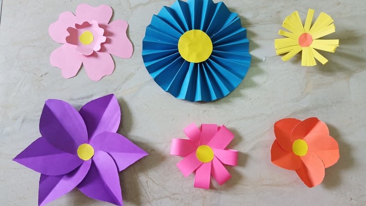 6 Diy Easy Paper Flowers For Decoration | CraftLas