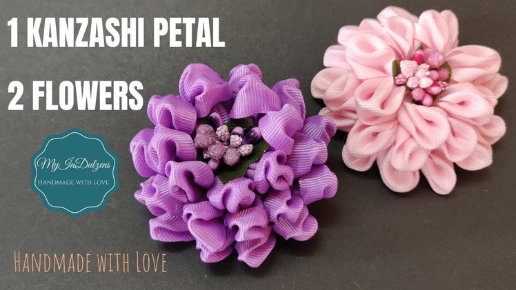 D.I.Y.  1 Kanzashi Petal - 2 Flowers | MyInDulzens