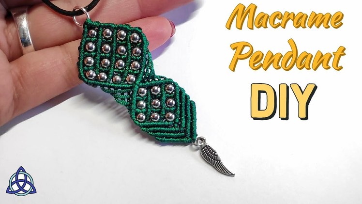 DIY Macrame Necklace Pendant Tutorial  | Amazon Macrame Set Part 2