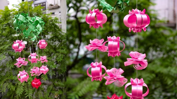 Diy wind chimes from ribbon Wall Hanging