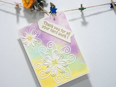 Easy DIY Card Paper Crafts Making& Flower card making tutorial