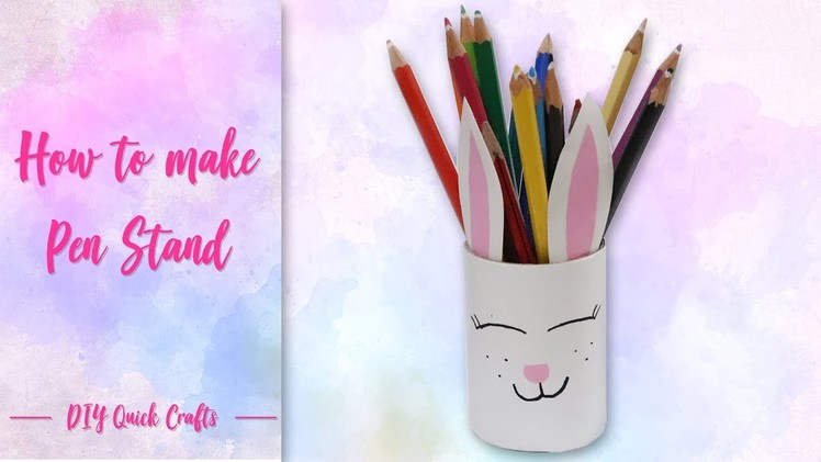 Easy kitty Pen Stand for Kids | Kids Crafts | Pen Holder making |DIY kids Pencil Stand tutorial.