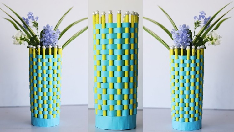 Easy paper flower vase - DIY paper crafts decoration ideas