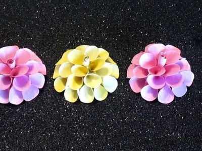 FLORES FACILES de PAPEL.How to make Easy paper FLOWERS. HAZ FLORES SUPER FACILES CON PAPEL