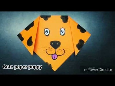 How to make a Paper Dog (Tutorial)||paper puppy||Cute Origami Paper Puppy||origami crafts||Paper art