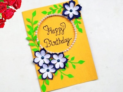 How to make Happy Birthday card.DIY Beautiful Handmade Birthday Greeting card idea