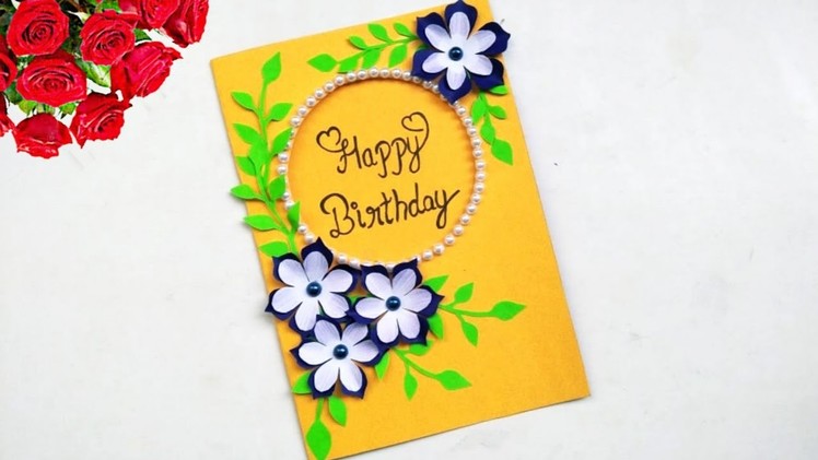 How to make Happy Birthday card.DIY Beautiful Handmade Birthday Greeting card idea