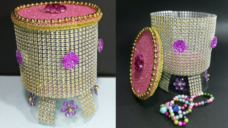 How to Make Plastic Bottle Jewellery Box | Plastic bottle jewelry organizer diy idea | #jewelrybox